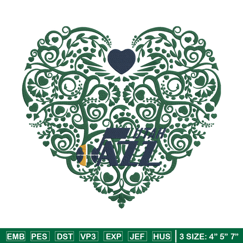 Utah Jazz heart embroidery design, NBA embroidery, Sport embroidery, Embroidery design, Logo sport embroidery.jpg