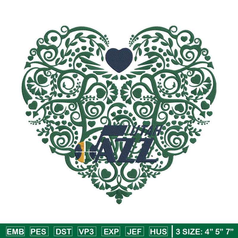 Utah Jazz heart embroidery design, NBA embroidery, Sport embroidery, Embroidery design, Logo sport embroidery.jpg