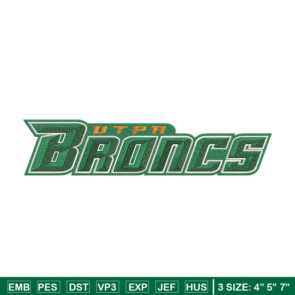 UTRGV Broncs logo embroidery design,NCAA embroidery,Sport embroidery,Logo sport embroidery,Embroidery design.jpg