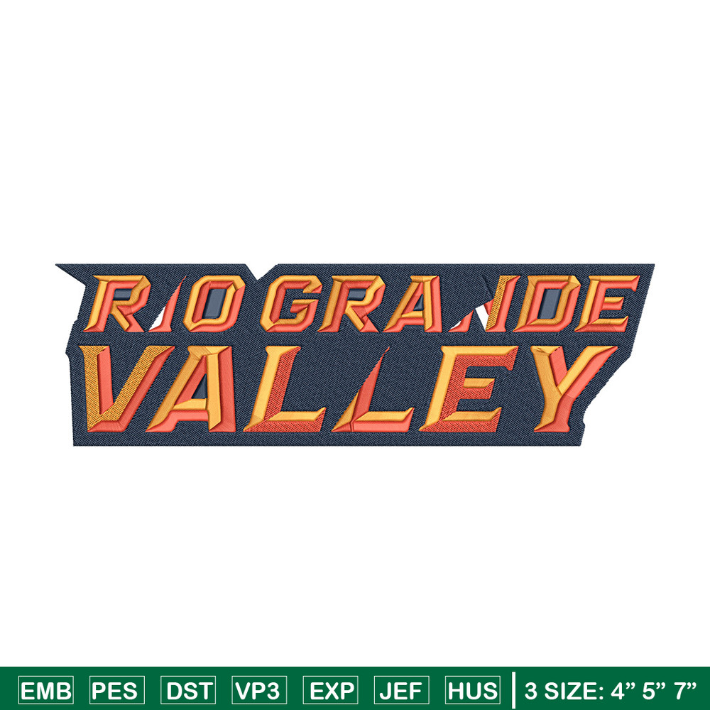 UTRGV Vaqueros logo embroidery design, NCAA embroidery, Embroidery design,Logo sport embroidery,Sport embroidery.jpg