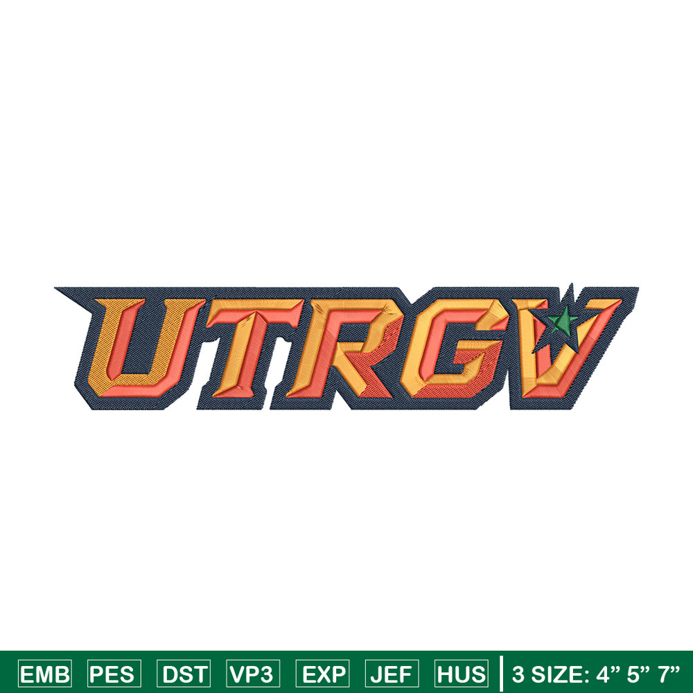 UTRGV Vaqueros logo embroidery design, NCAA embroidery, Sport embroidery, logo sport embroidery, Embroidery design.jpg