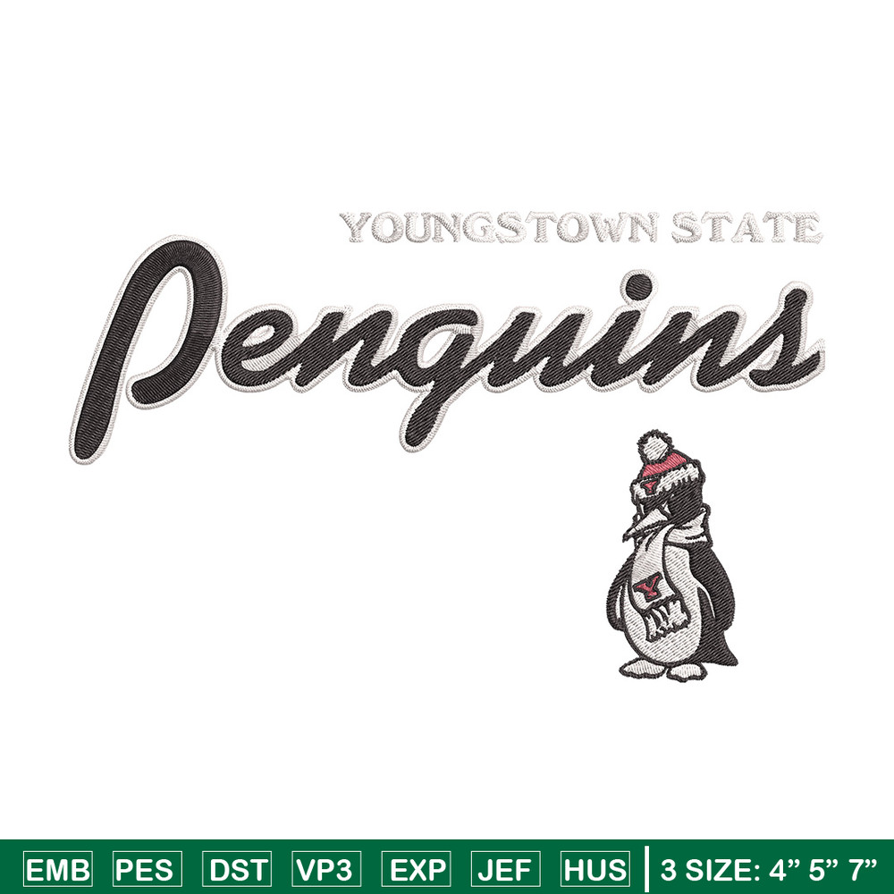 Youngstown State Logo embroidery design, NCAA embroidery, Sport embroidery, Embroidery design ,Logo sport embroidery..jpg