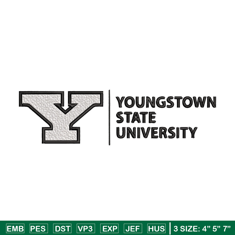 Youngstown state logo embroidery design, NCAA embroidery, Sport embroidery, logo sport embroidery, Embroidery design.jpg