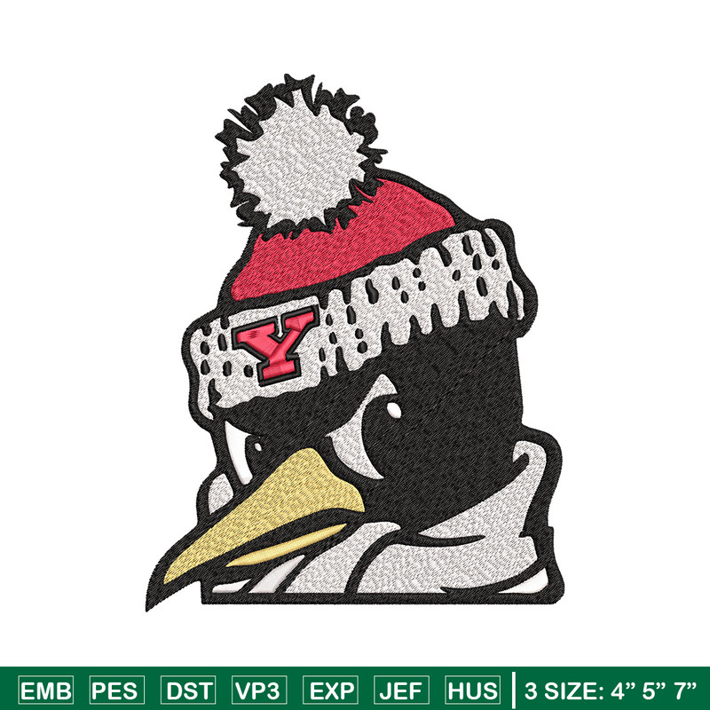 Youngstown State logo embroidery design,NCAA embroidery,Sport embroidery, logo sport embroidery,Embroidery design.jpg