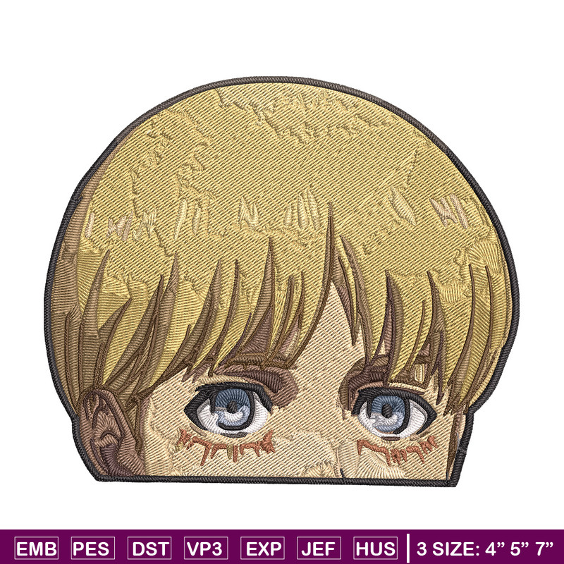 Armin Peeker Embroidery Design, Aot Embroidery, Embroidery File, Anime Embroidery, Anime shirt, Digital download..jpg