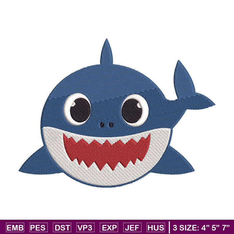 Baby Shark Embroidery Design, Shark Embroidery, cartoon shirt, Embroidery File, Embroidery design, Digital download..jpg
