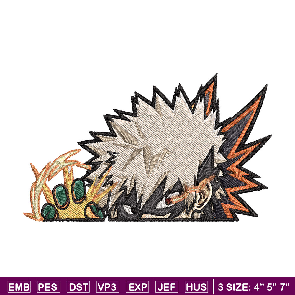 Bakugo Peeker Embroidery Design, Mha Embroidery, Embroidery File, Anime Embroidery, Anime shirt, Digital download..jpg