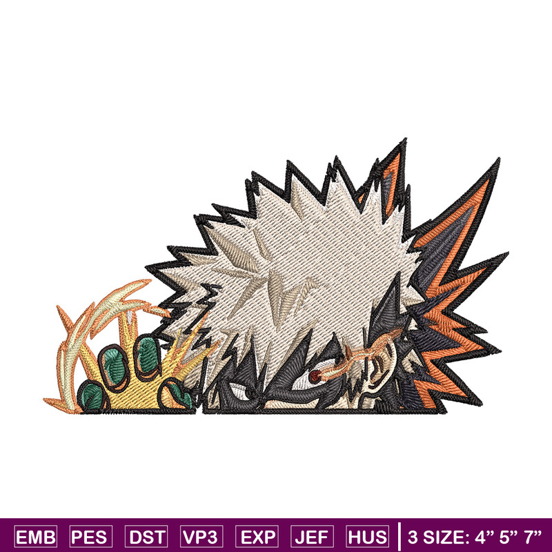 Bakugo Peeker Embroidery Design, Mha Embroidery, Embroidery File, Anime Embroidery, Anime shirt, Digital download..jpg