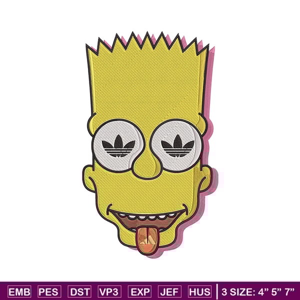 Bart x adidas Embroidery Design, Simpson Embroidery, Embroidery File, Adidas Embroidery, Anime shirt, Digital download.jpg