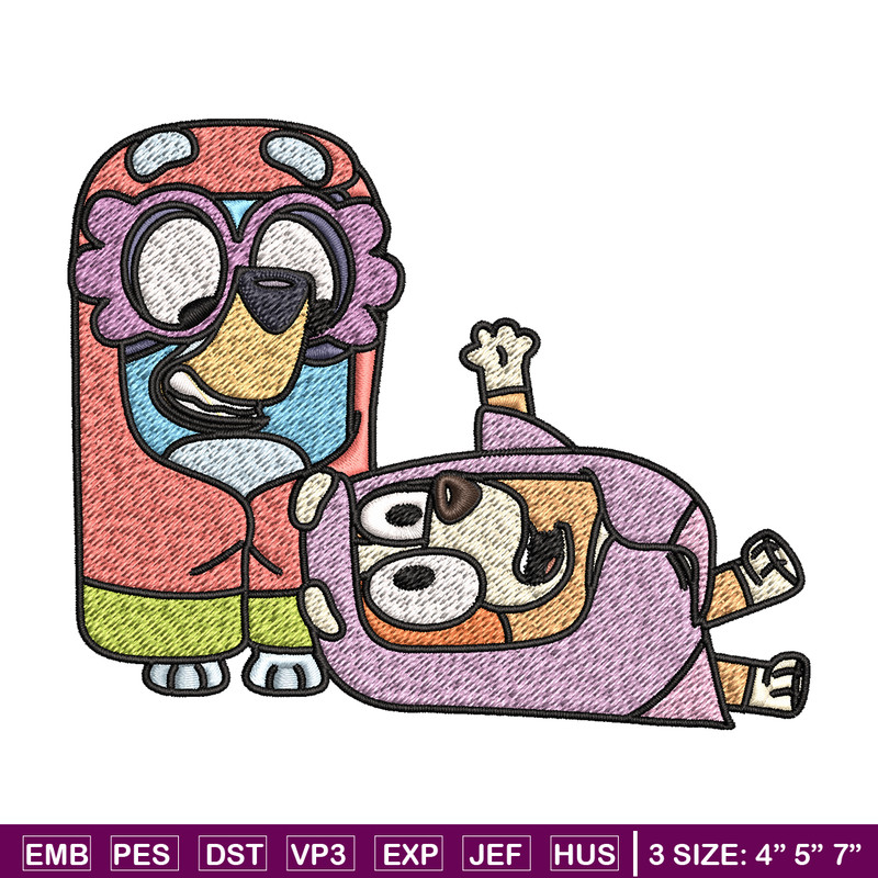 Bluey bingo Embroidery design, Bluey bingo Embroidery, Embroidery File, cartoon design, cartoon shirt, Digital download.jpg