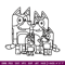 Bluey family Coloring Pages Embroidery, Bluey cartoon Embroidery, Embroidery File, cartoon design, Digital download..jpg