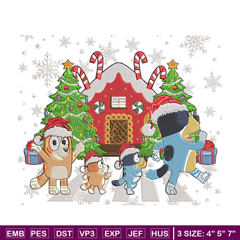 Bluey family Embroidery Design,Bluey Embroidery, Embroidery File, Chrismas Embroidery, Anime shirt, Digital download.jpg