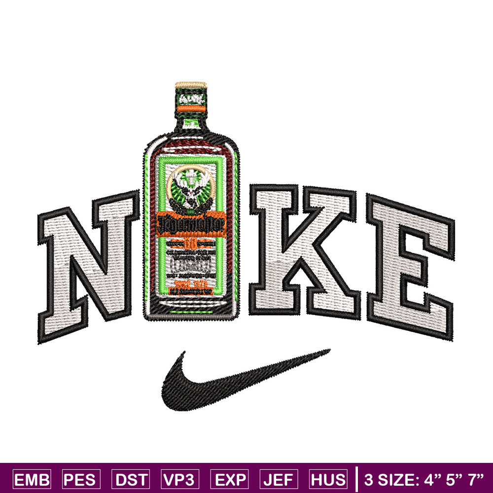 Bottle x nike logo embroidery design, Nike embroidery, Embroidery file, Embroidery shirt, Nike design, Digital download.jpg