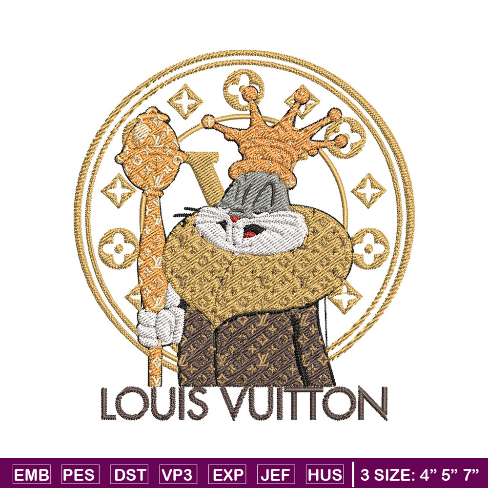 Bunny cartoon lv Embroidery Design, Lv Embroidery, Embroidery File, Brand Embroidery, Logo shirt, Digital download.jpg