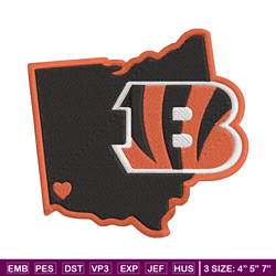 Cincinnati Bengals embroidery design, Bengals embroidery, NFL embroidery, logo sport embroidery, embroidery design.