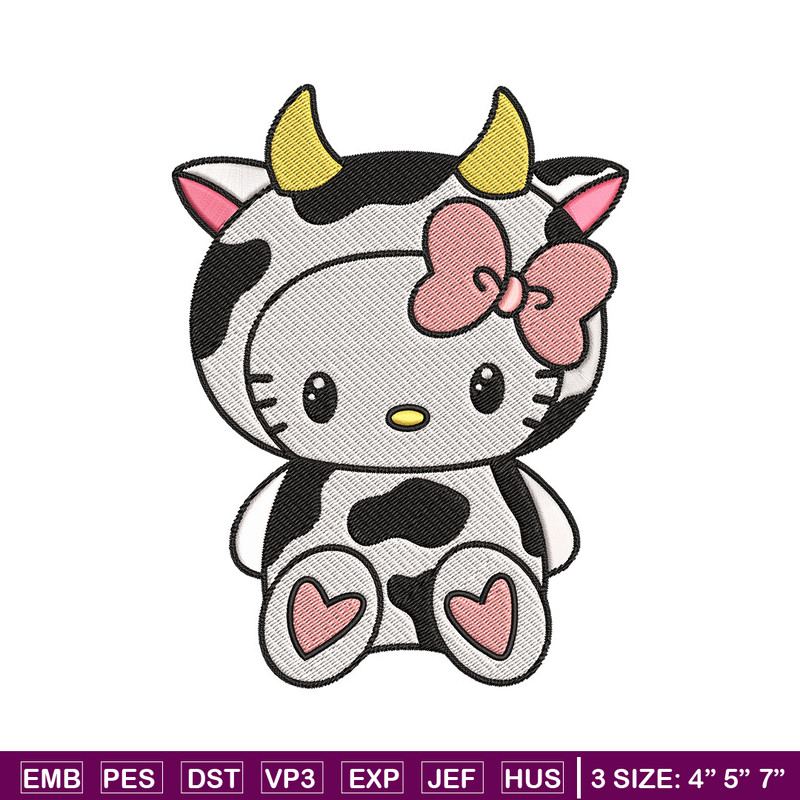 Cow Hello Kitty Embroidery Design, Hello Kitty Embroidery, Embroidery File, Cartoon shirt, Digital download..jpg