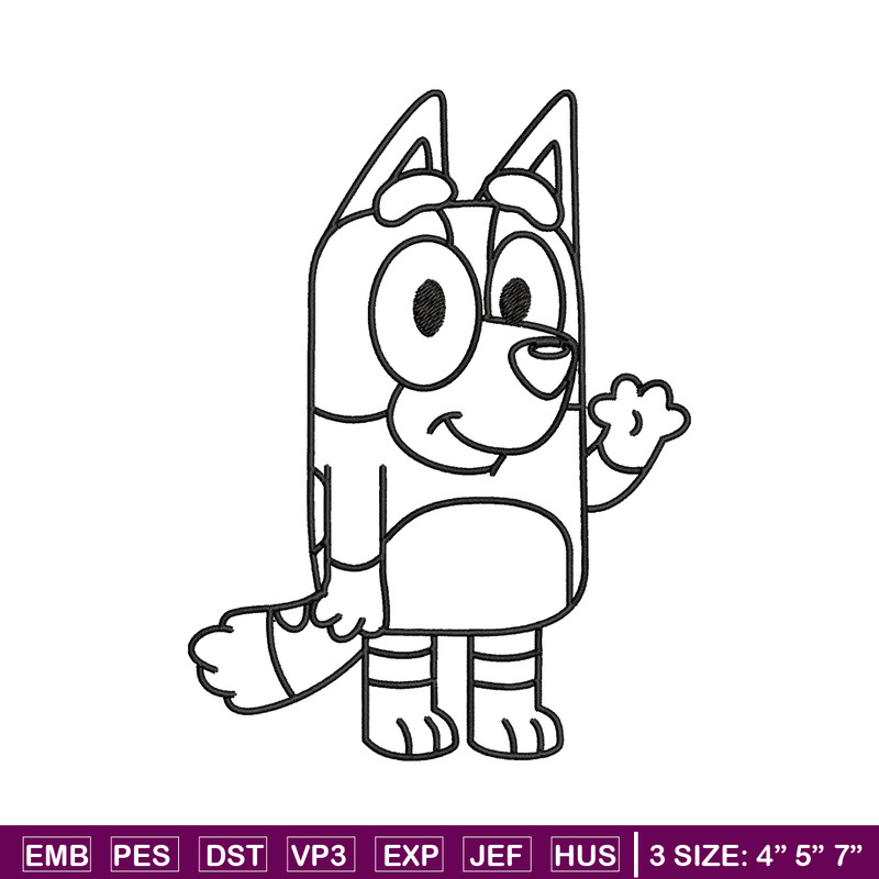Dad Bluey Coloring Pages Embroidery, Bluey Embroidery, Embroidery File, cartoon design, cartoon shirt, Digital download..jpg