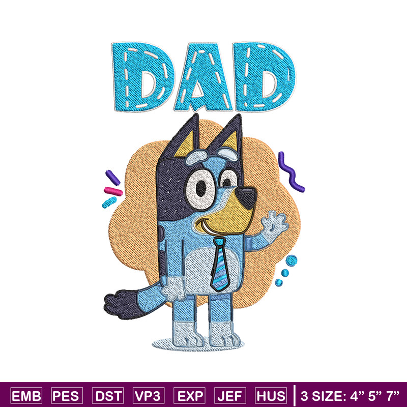 Dad Bluey Embroidery, Bluey Cartoon Embroidery, cartoon Embroidery, cartoon shirt, Embroidery File, Instant download..jpg