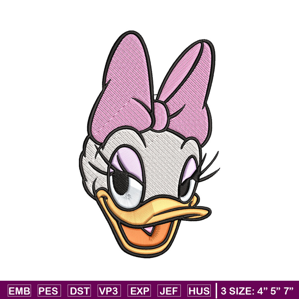 Daisy Duck Embroidery Design, Disney Embroidery, Embroidery design, cartoon shirt, Embroidery File, Digital download..jpg