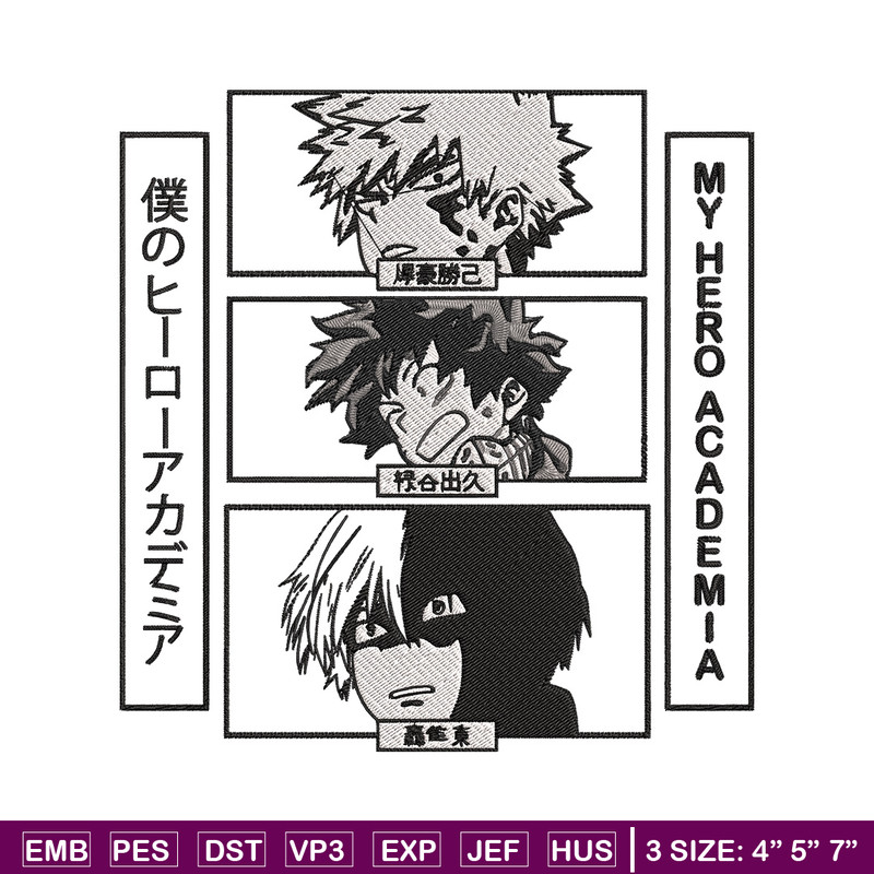 Deku friends Embroidery Design, Mha Embroidery, Embroidery File, Anime Embroidery, Anime shirt, Digital download..jpg