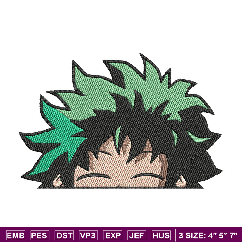 Deku Peek Embroidery Design, Mha Embroidery, Embroidery File, Anime Embroidery, Anime shirt, Digital download..jpg