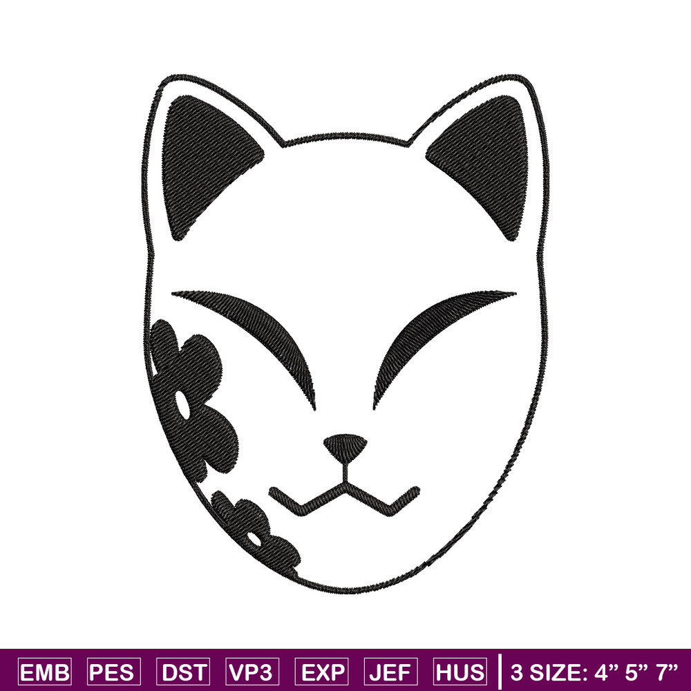Demon Slayer mask Embroidery Design, Demon slayer Embroidery, Embroidery File, Anime Embroidery, Digital download.jpg