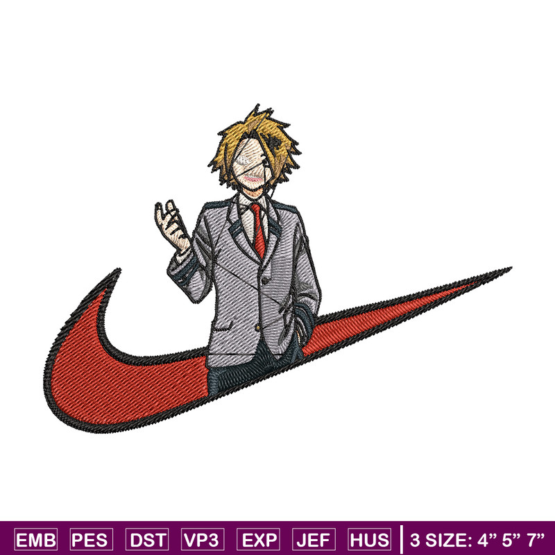 Denki x nike Embroidery Design, Mha Embroidery, Embroidery File, Nike Embroidery, Anime shirt, Digital download.jpg
