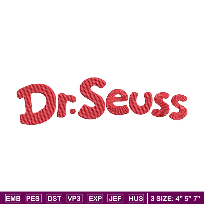 Dr seuss logo Embroidery Design, Dr seuss Embroidery, Embroidery File, Embroidery design, Digital download..jpg