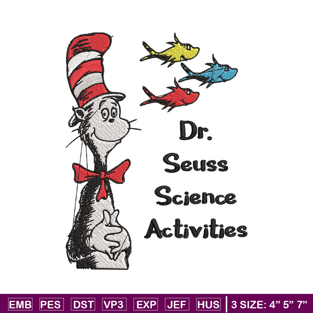 Dr Seuss Science activities Embroidery Design, Dr Seuss Embroidery, Embroidery File, Embroidery design, Digital download.jpg
