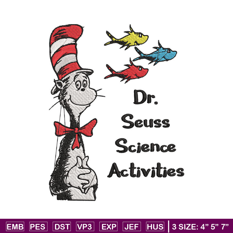 Dr Seuss Science activities Embroidery Design, Dr Seuss Embroidery, Embroidery File, Embroidery design, Digital download.jpg