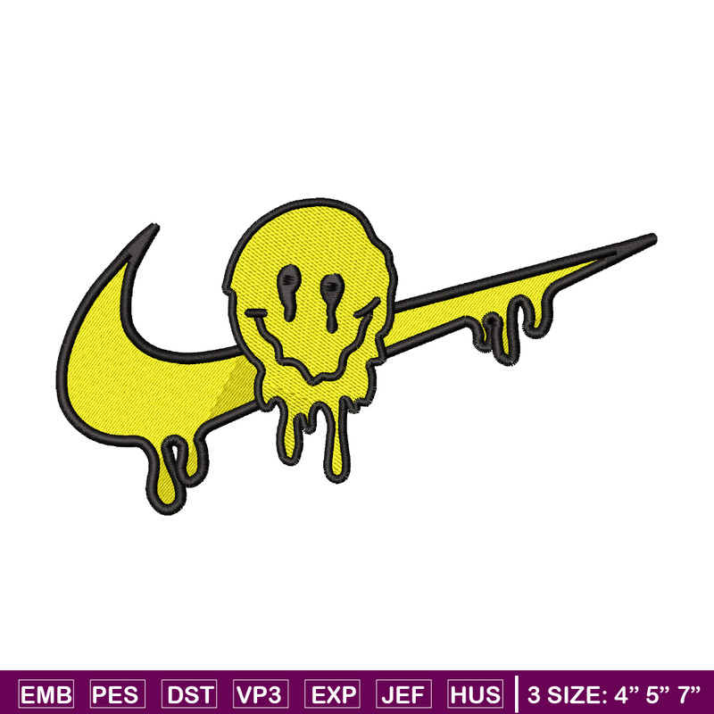 Emoji smile nike embroidery design, Emoji embroidery, nike design, embroidery file, logo shirt, Digital download.jpg