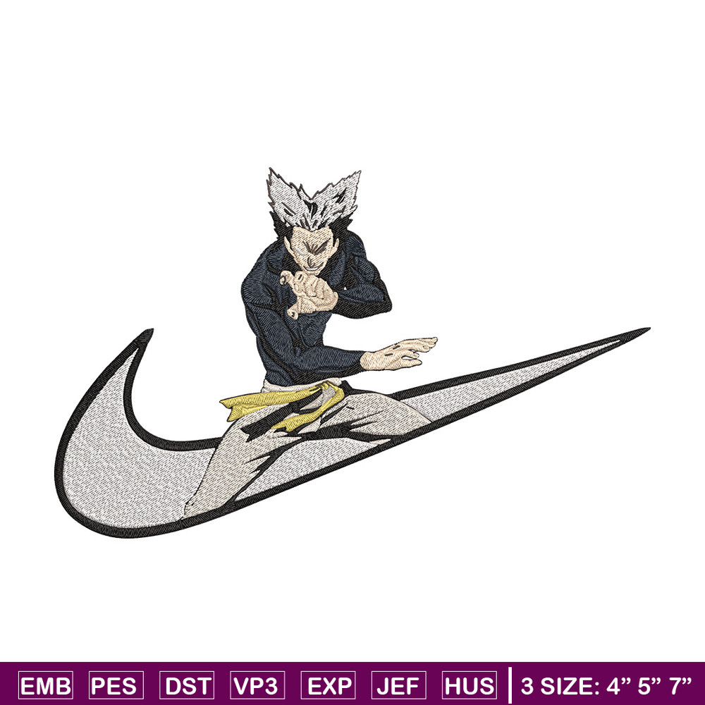 Garou x nike Embroidery Design, One punch man Embroidery, Embroidery File,Nike Embroidery, Anime shirt, Digital download.jpg