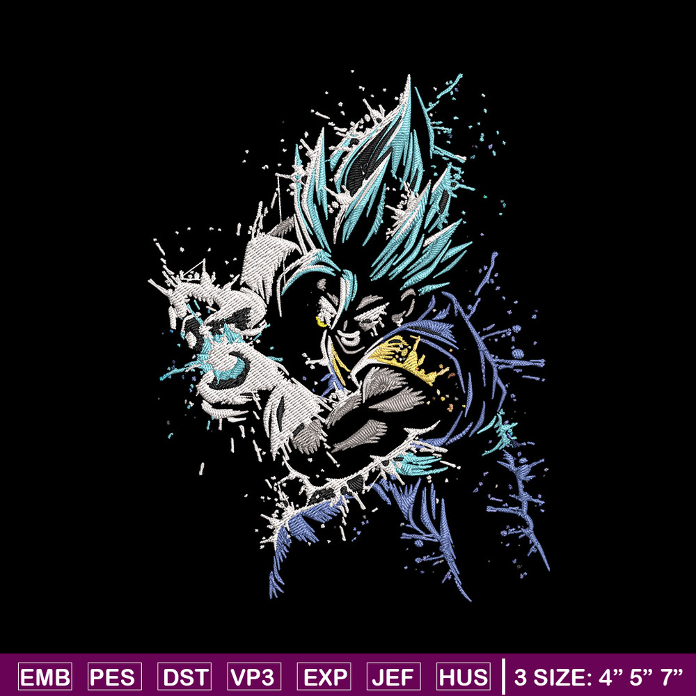 Gogeta Embroidery Design, Dragonball Embroidery, Embroidery File, Anime Embroidery, Anime shirt, Digital download.jpg