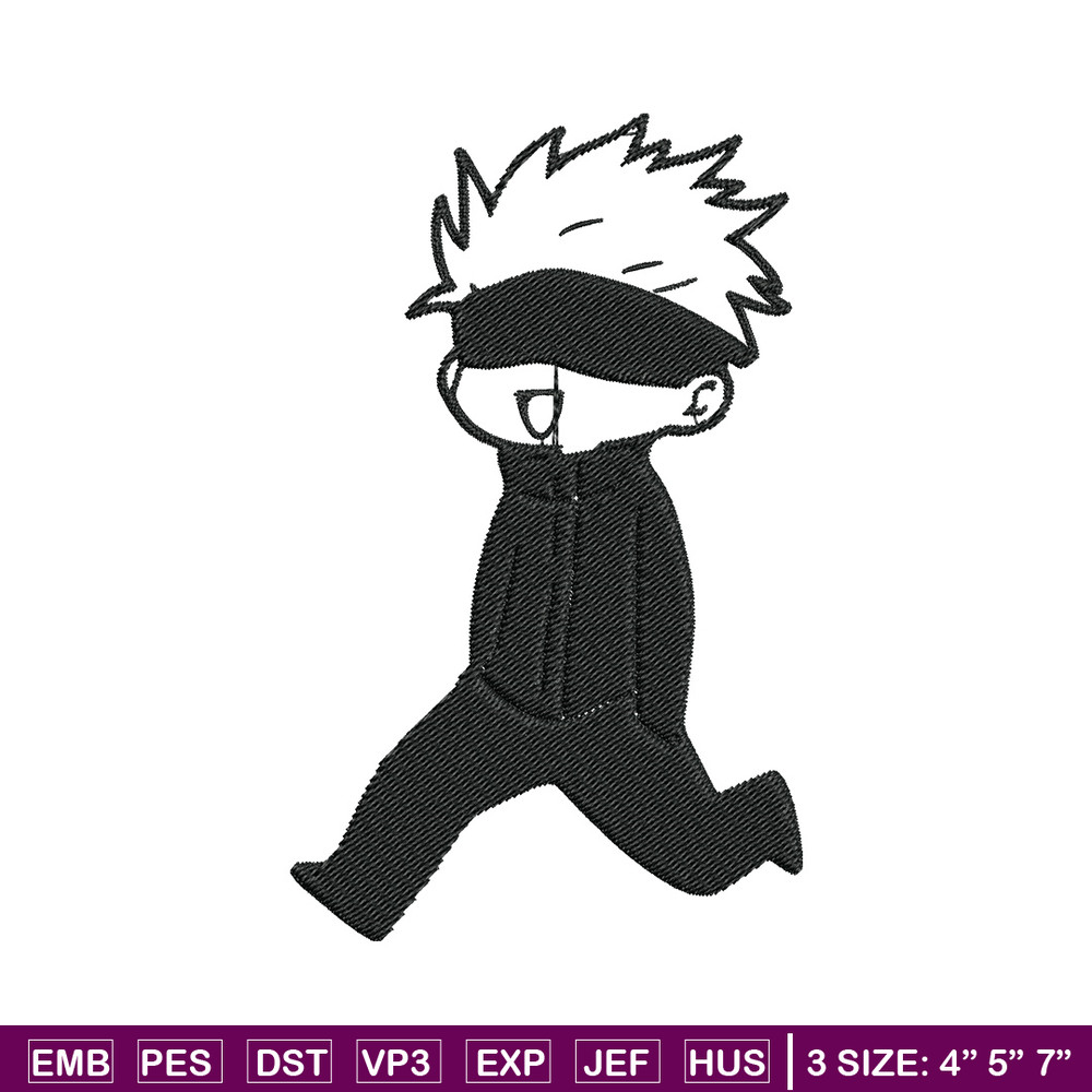 Gojo cute Embroidery Design, Jujutsu Embroidery, Embroidery File, Anime Embroidery, Anime shirt, Digital download.jpg