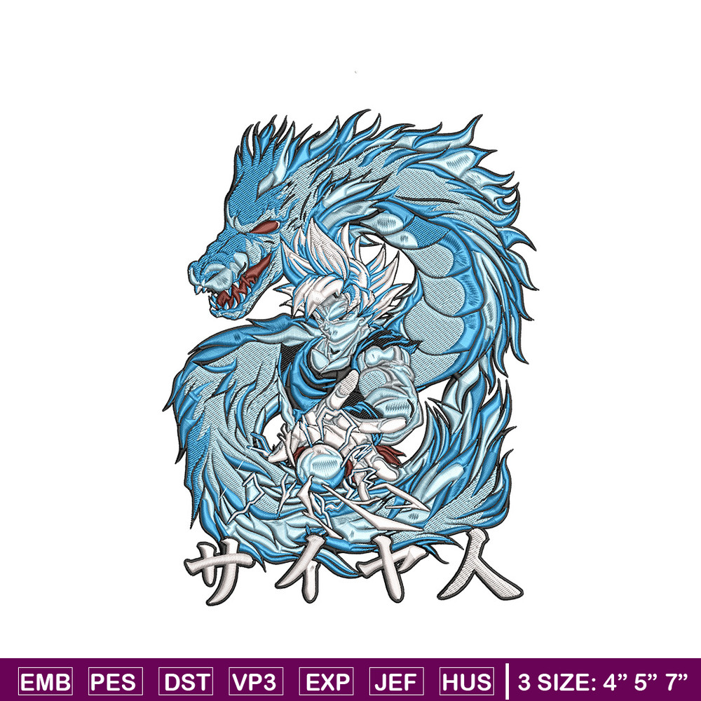 Goku dragon Embroidery Design, Dragonball Embroidery, Embroidery File, Anime Embroidery, Anime shirt, Digital download.jpg