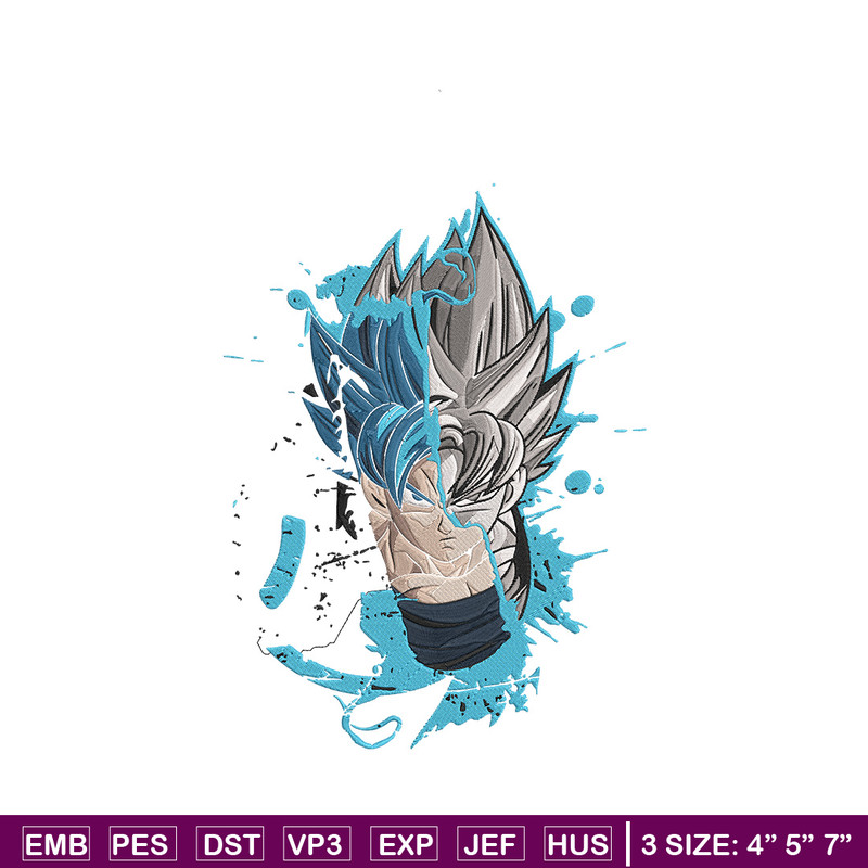 Goku face Embroidery Design, Dragonball Embroidery, Embroidery File, Anime Embroidery, Anime shirt, Digital download.jpg