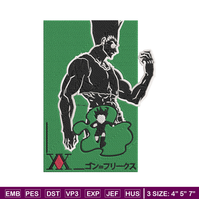 Gon poster Embroidery Design, Hunter x hunter Embroidery,Embroidery File, Anime Embroidery, Anime shirt,Digital download.jpg