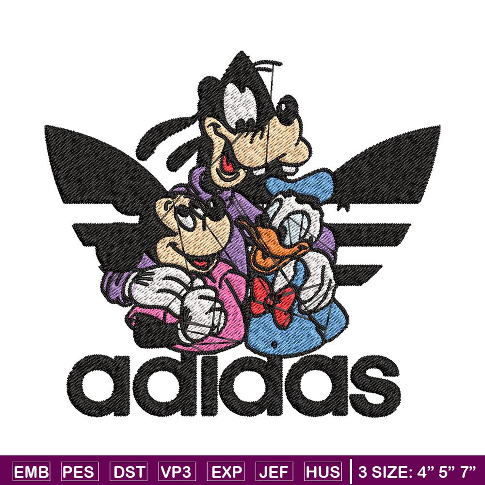 Goofy friends Embroidery Design, Adidas Embroidery, Brand Embroidery, Embroidery File,Logo shirt,Digital download.jpg