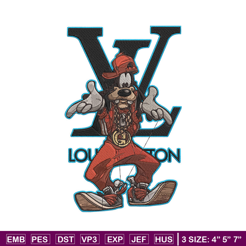 Goofy x LV Embroidery Design, LV Embroidery, Embroidery File, Anime Embroidery, Anime shirt, Digital download..jpg