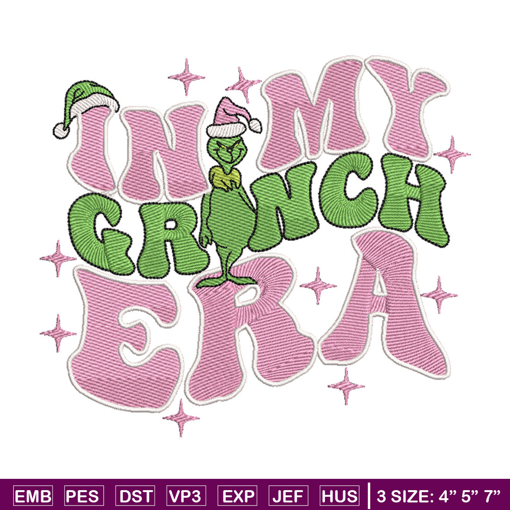 Grinch era embroidery design, Grinch embroidery, Chrismas design, Embroidery shirt, Embroidery file, Digital download..jpg