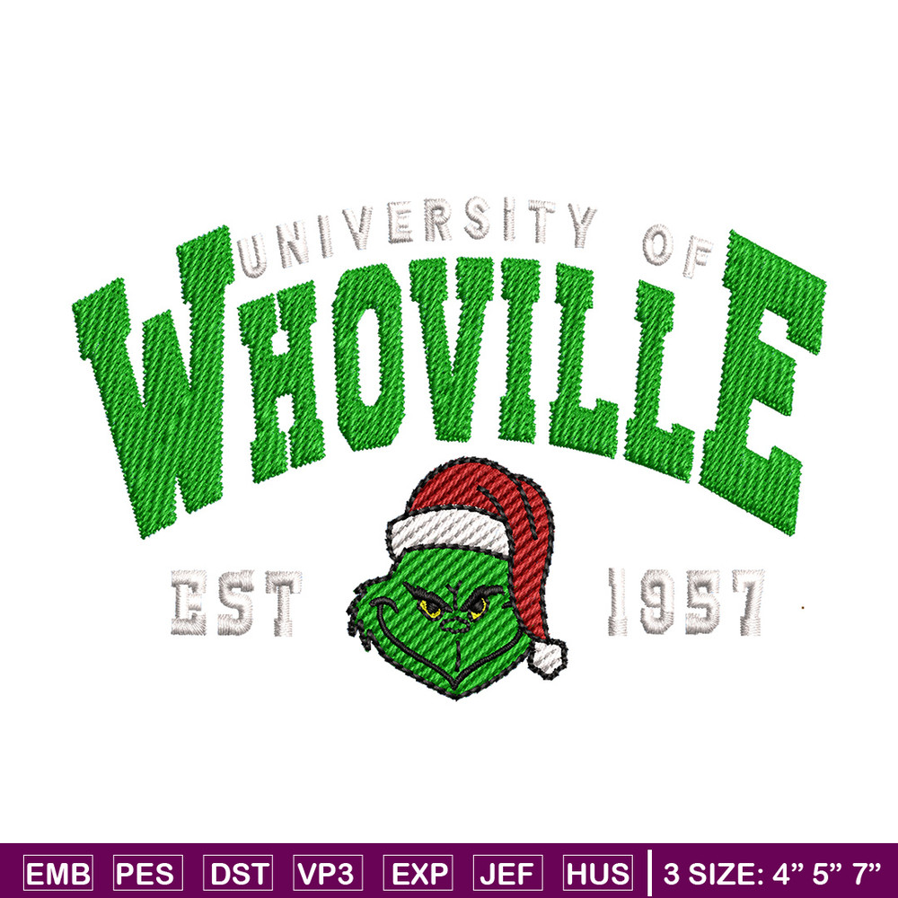 Grinch est1957 embroidery design, Grinch embroidery, Chrismas design, Embroidery file, Embroidery shirt,Digital download.jpg