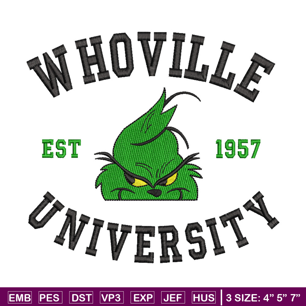 Grinch est1957 embroidery design,Grinch embroidery, Chrismas design, Embroidery file, Embroidery shirt, Digital download.jpg