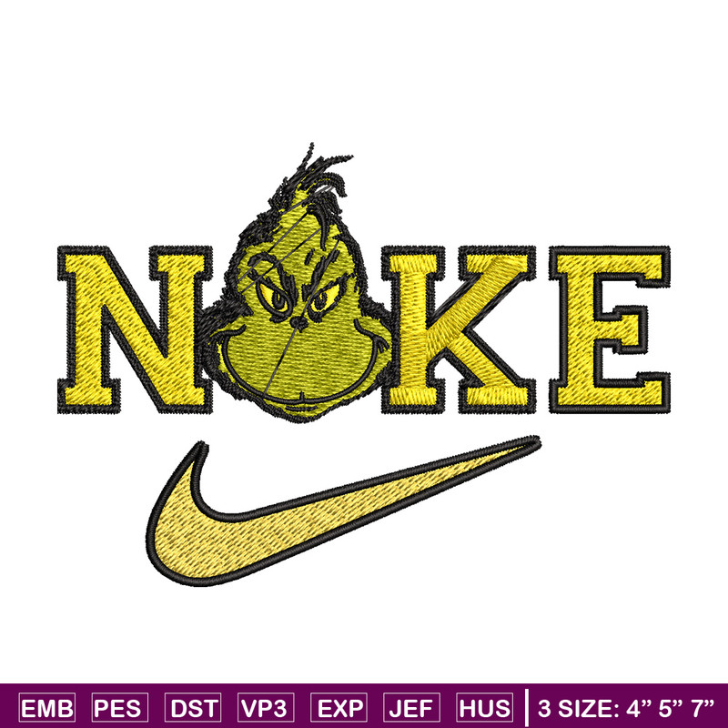 Grinch x nike Embroidery Design, Nike Embroidery, Brand Embroidery, Embroidery File, Logo shirt, Digital download.jpg
