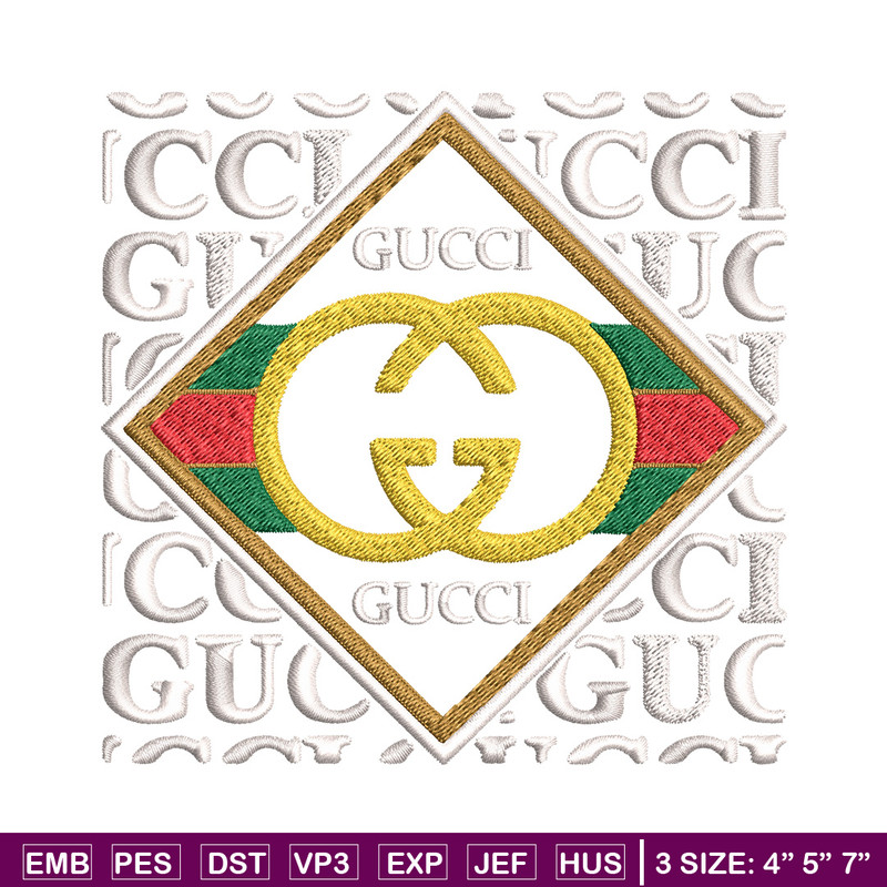 Gucci design Embroidery Design, Gucci Embroidery, Brand Embroidery, Logo shirt, Embroidery File, Digital download.jpg