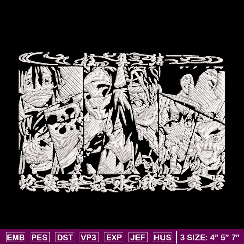 Hashira poster Embroidery Design, Demon slayer Embroidery, Embroidery File, Anime Embroidery, Digital download.jpg