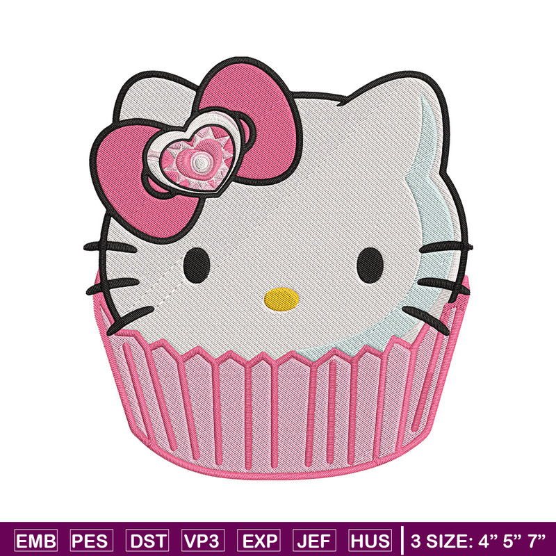 Hello Kitty cake Embroidery Design, Hello kitty Embroidery, Embroidery File, Anime Embroidery, Digital download.jpg