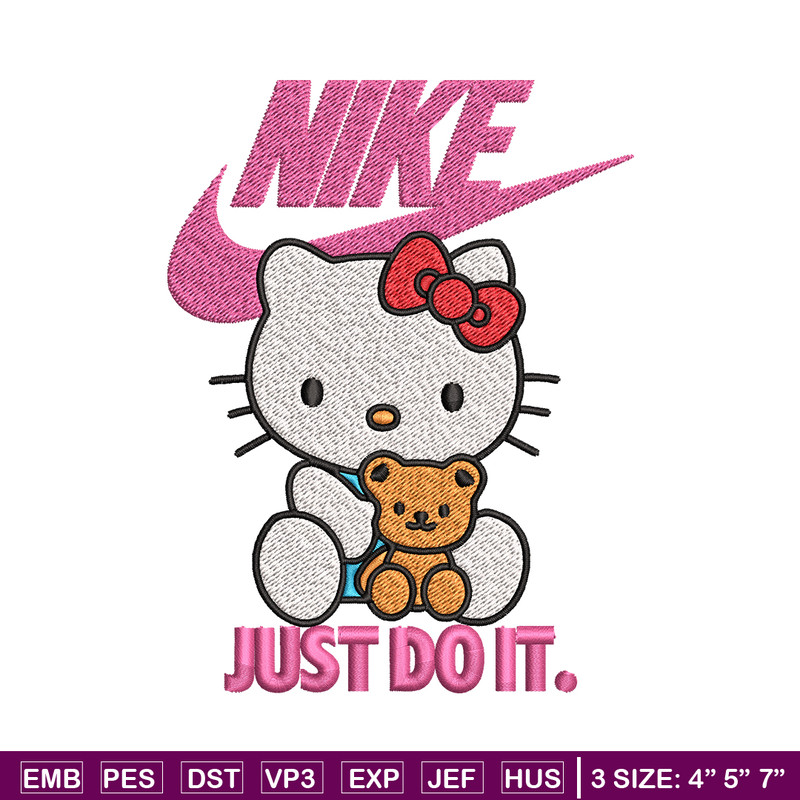 Hello kitty Nike Embroidery design, Hello kitty Embroidery, Nike design, Embroidery file, cartoon logo. Instant download.jpg