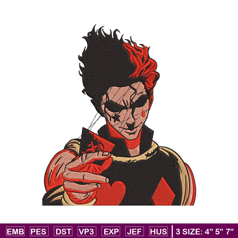 Hisoka Poster Embroidery Design, Hxh Embroidery, Embroidery File, Anime Embroidery, Anime shirt, Digital download.jpg