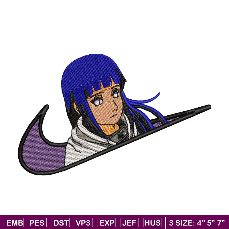 Hyuga Hinata Nike embroidery design, Naruto embroidery, nike design, anime design, anime shirt, Digital download.jpg