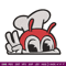 Jollibee Peek Embroidery Design, Logo Embroidery, Embroidery File, Anime Embroidery, Anime shirt, Digital download.jpg